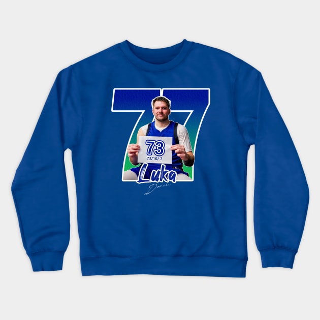 Luka doncic 73 points Crewneck Sweatshirt by Vhitostore